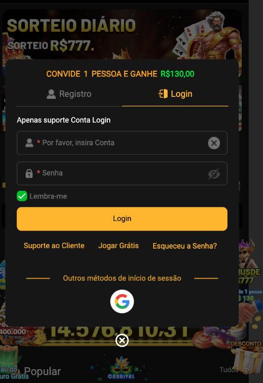 Aplicativo móvel WIN126